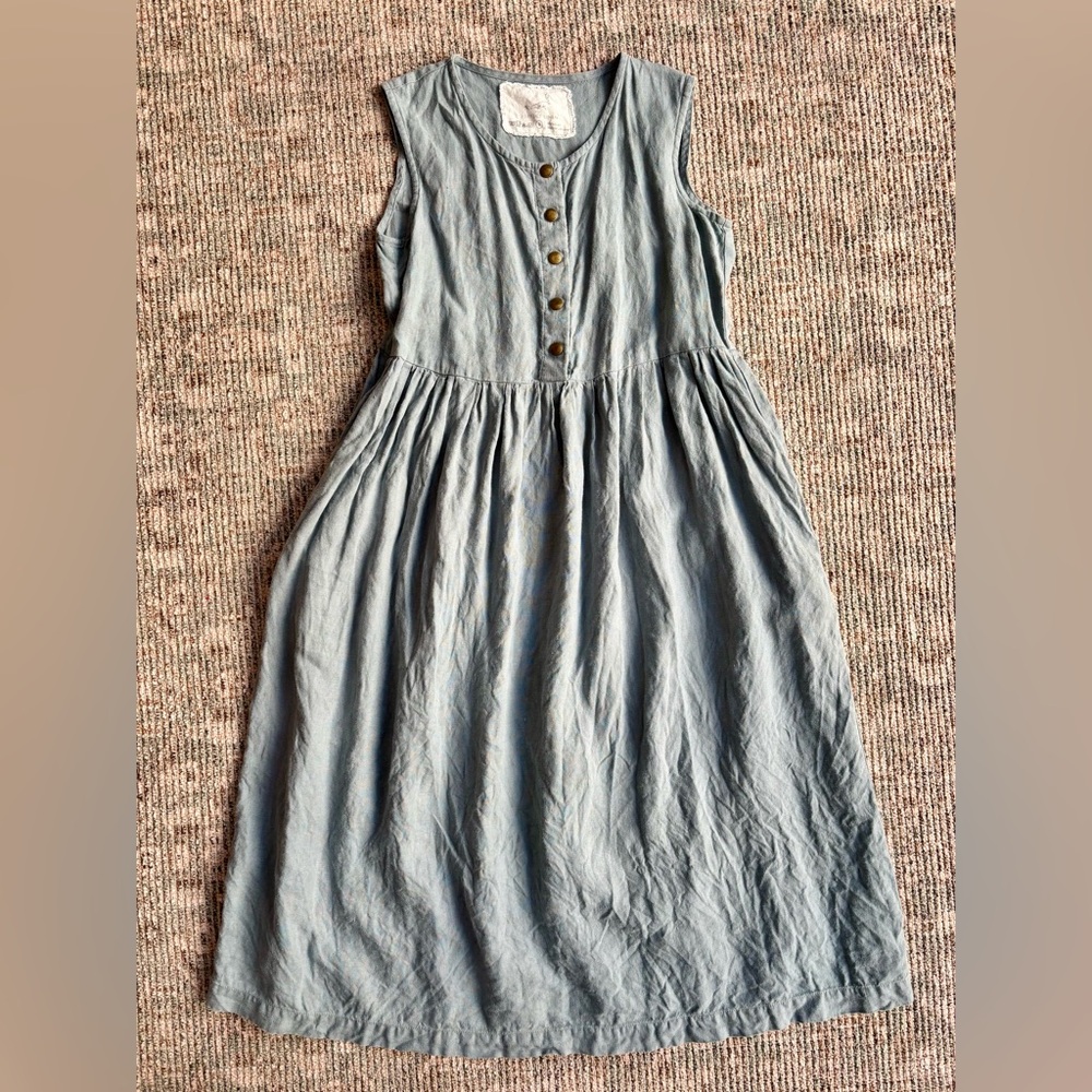 notPERFECTLINEN Blue Sleeveless Dress